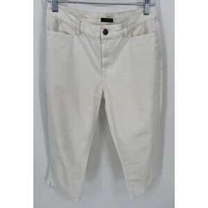 Lauren Ralph Lauren Womens Classic Mid Calf  White Capri Pants